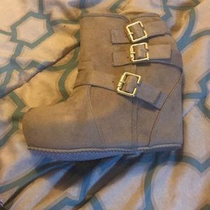 Tan booties
